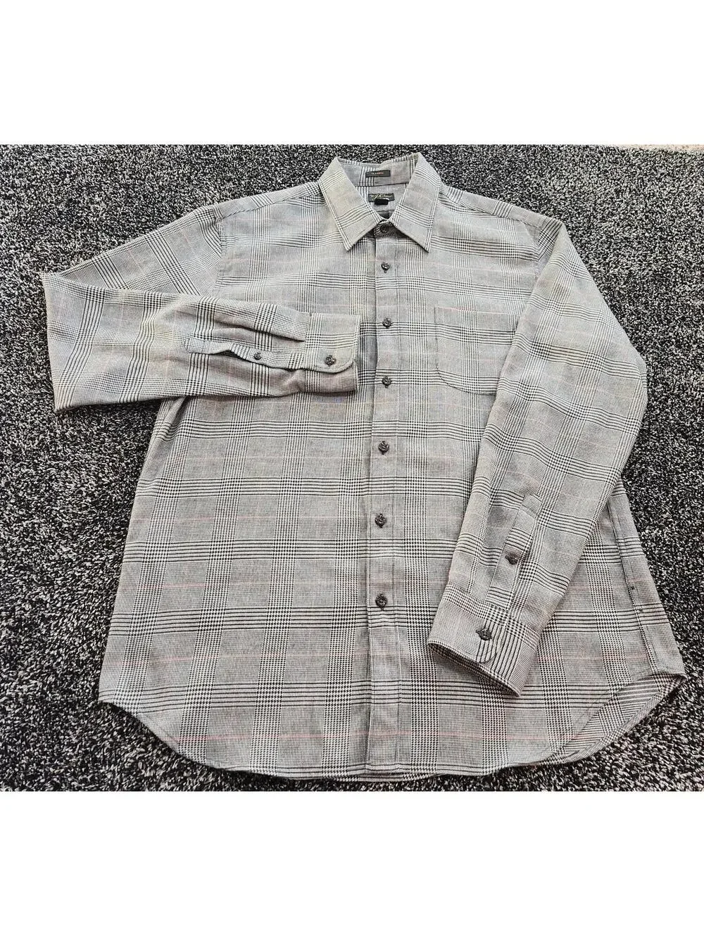 J.Crew Sevn for J.Crew Men's Plaid Button Front Shirt Size L Cotton Cashmere